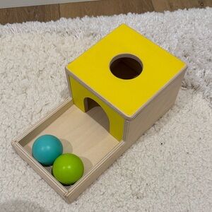 Wooden Ball Drop Box Toy with Wooden Balls